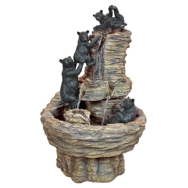 Design Toscano KY1015 17 Inch Rocky Mountain Splash Bear Fountain