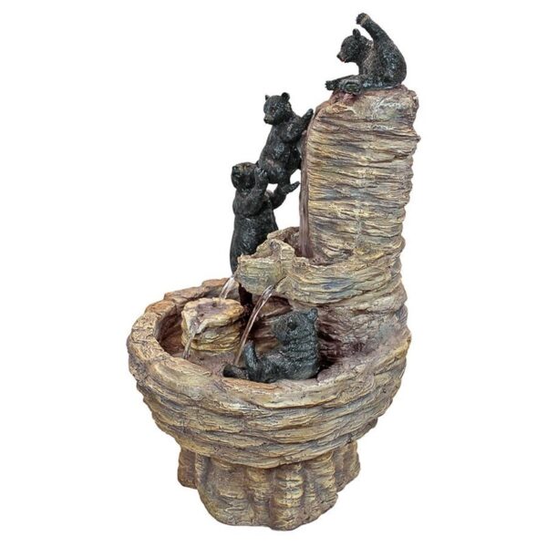 Design Toscano KY1015 17 Inch Rocky Mountain Splash Bear Fountain