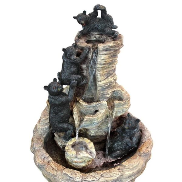 Design Toscano KY1015 17 Inch Rocky Mountain Splash Bear Fountain