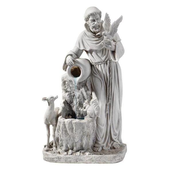 Design Toscano KY2078 16 1/2 Inch St. Francis Natures Life Giver Fountain