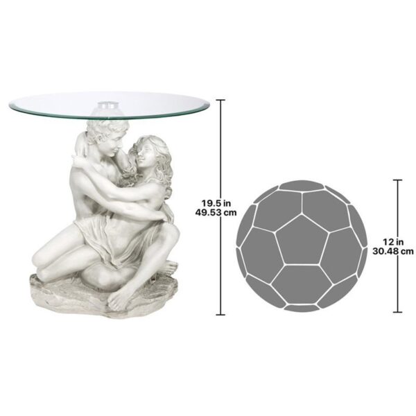 Design Toscano KY401348 18 1/2 Inch In the Arms of Romance Table