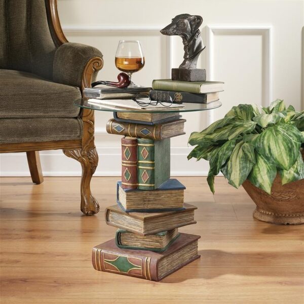 Design Toscano KY4049 18 1/2 Inch Stacked Volumes Table