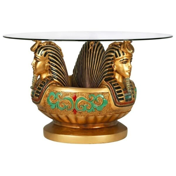 Design Toscano KY414 31 1/2 Inch Three Heads of Tutankhamen Table