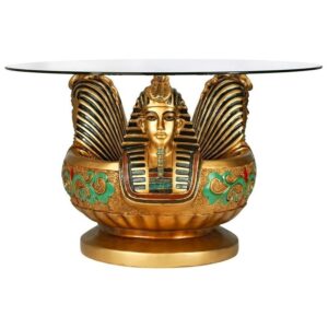 Design Toscano KY414 31 1/2 Inch Three Heads of Tutankhamen Table