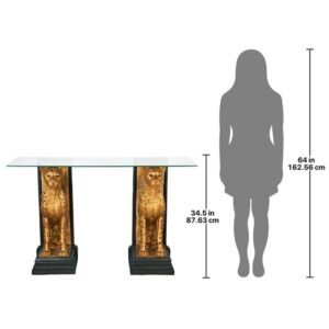 Design Toscano KY559534 55 Inch Royal Egyptian Cheetah Console