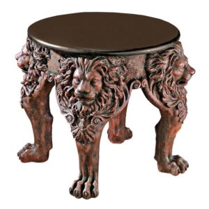 Design Toscano KY675 26 Inch Lord Raffles Lion Leg Side Table