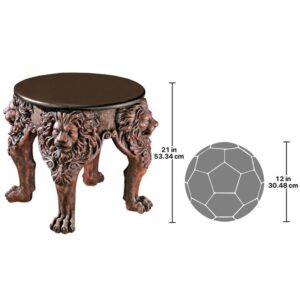 Design Toscano KY675 26 Inch Lord Raffles Lion Leg Side Table