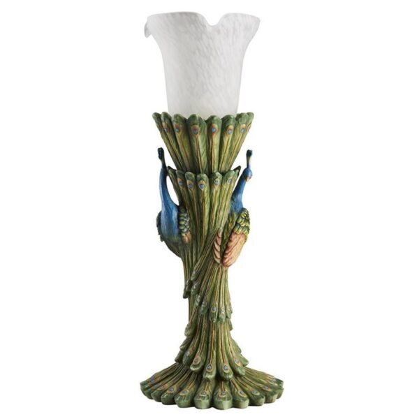 Design Toscano KY7509 6 1/2 Inch Victorian Peacock Torchiere Table Lamp