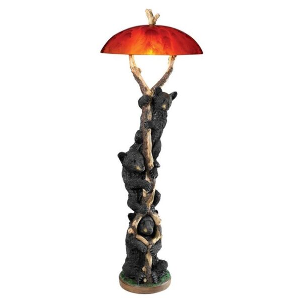 Design Toscano KY79362 21 Inch Setting Sun Black Bear Floor Lamp