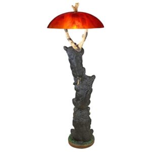 Design Toscano KY79362 21 Inch Setting Sun Black Bear Floor Lamp