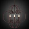 Legion Furniture LR7087-28 28 Inch Iron Chandelier in Antique Rust