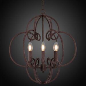 Legion Furniture LR7087-28 28 Inch Iron Chandelier in Antique Rust