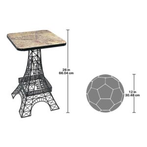 Design Toscano MH20656 16 Inch Tour Eiffel Metal Side Table