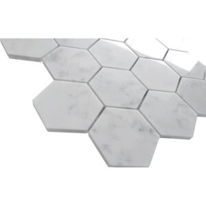 Altair MYCM01-WH Burgos 12 1/4 Inch x 10 5/8 Marble Mosaic Floor and Wall Tile - 11 Pieces