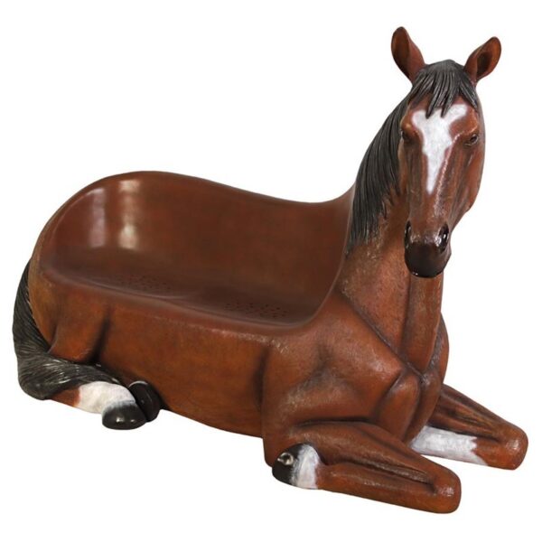 Design Toscano NE130004 70 Inch Saddle Up Horse Bench