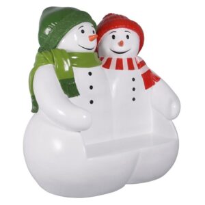 Design Toscano NE160250 61 1/2 Inch Powder Pals Holiday Snowman Bench