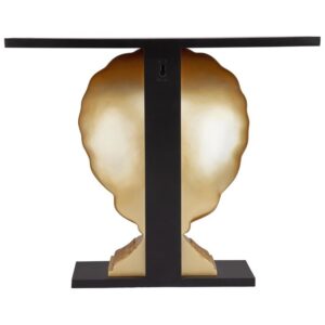 Design Toscano NE170209 38 Inch Black and Gold Gilt Shell Console Table