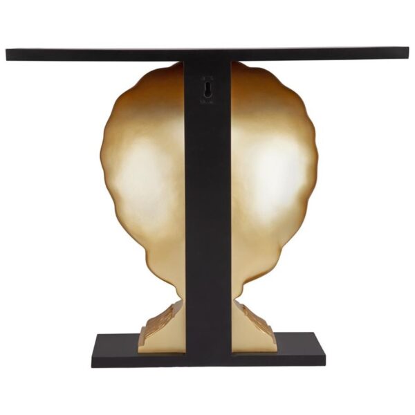 Design Toscano NE170209 38 Inch Black and Gold Gilt Shell Console Table