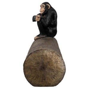 Design Toscano NE180038 65 Inch Monkey See Monkey Do Chimpanzee Bench