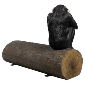 Design Toscano NE180038 65 Inch Monkey See Monkey Do Chimpanzee Bench