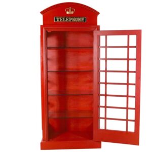 Design Toscano NE36832 30 Inch British Telephone Booth Display Cabinet