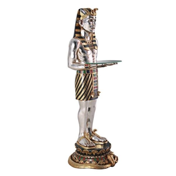 Design Toscano NE43377 14 Inch Egyptian Pharaohs Faithful Servant Table