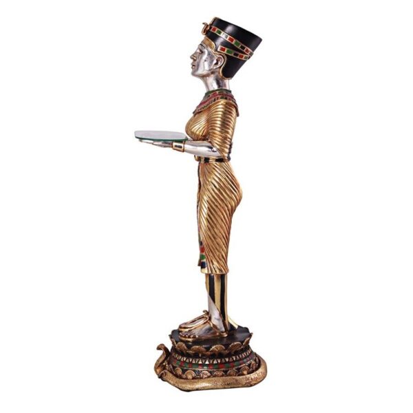 Design Toscano NE43577 14 1/2 Inch Egyptian Queens Faithful Servant Table