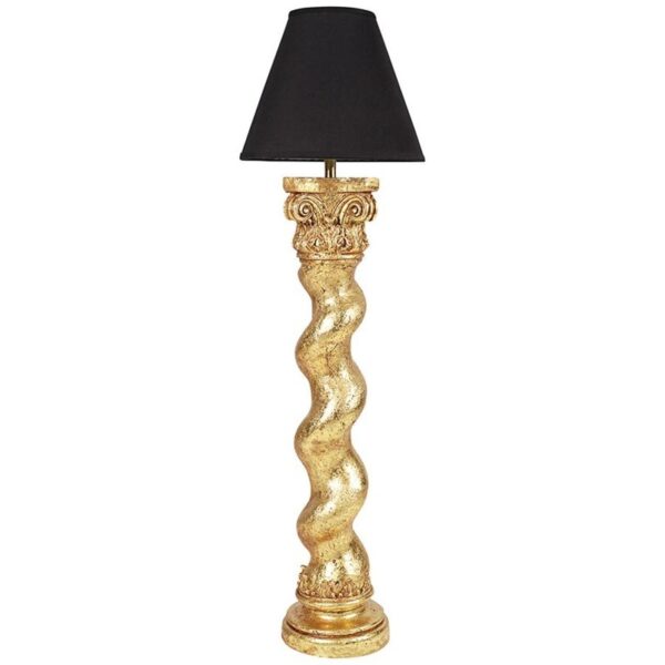 Design Toscano NE5190041 26 Inch Gold Bernini Barley Twist Floor Lamp