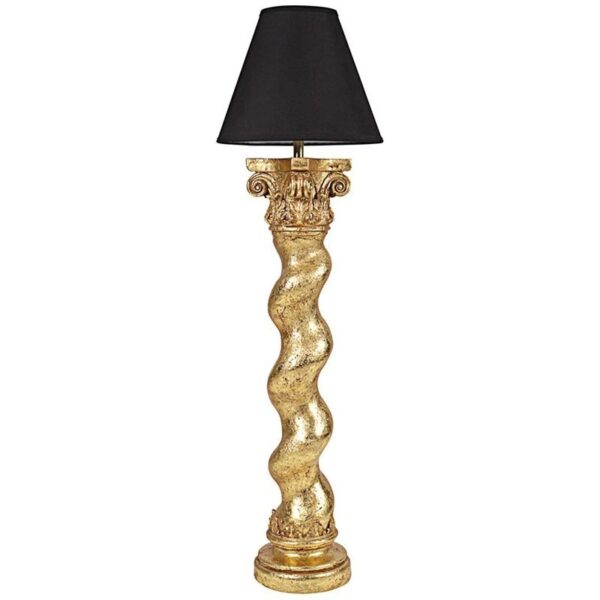 Design Toscano NE5190041 26 Inch Gold Bernini Barley Twist Floor Lamp