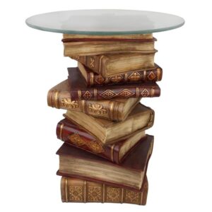 Design Toscano NG32069 16 Inch Power of Books Side Table