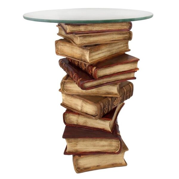 Design Toscano NG32069 16 Inch Power of Books Side Table