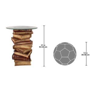 Design Toscano NG32069 16 Inch Power of Books Side Table