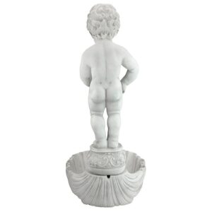 Design Toscano NG833505 17 Inch Manneken Pis with Shell Basin and Pump