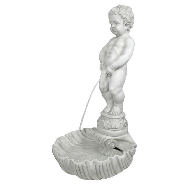 Design Toscano NG833505 17 Inch Manneken Pis with Shell Basin and Pump