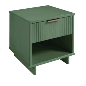 Manhattan Comfort Granville Modern Nightstand 1.0 with 1 Full Extension Drawers in Sage Green