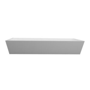 Nantucket Sinks NS-GSTR24 Glacierstone 24 Inch Rectangle White Bathroom Sink