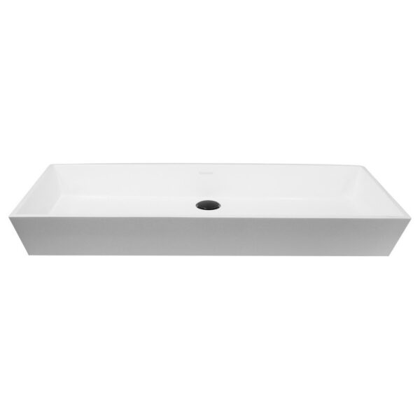 Nantucket Sinks NS-GSTR36 Glacierstone 36 Inch Rectangle White Bathroom Sink