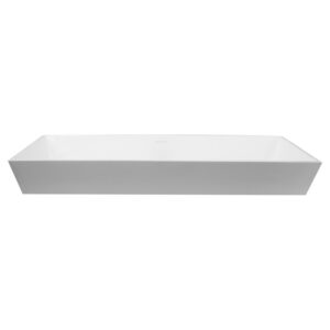 Nantucket Sinks NS-GSTR36 Glacierstone 36 Inch Rectangle White Bathroom Sink