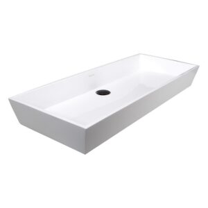 Nantucket Sinks NS-GSTR36 Glacierstone 36 Inch Rectangle White Bathroom Sink