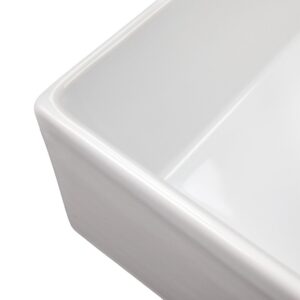 Nantucket Sinks NS-NPCS28W Newport 28 Inch Fireclay Wall Mount or Console Mount Bathroom Sink in White