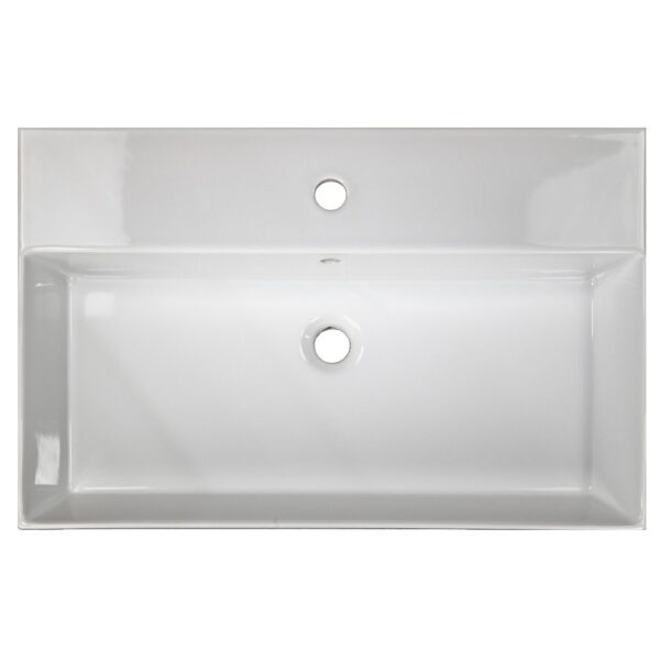 Nantucket Sinks NS-NPCS28W Newport 28 Inch Fireclay Wall Mount or Console Mount Bathroom Sink in White