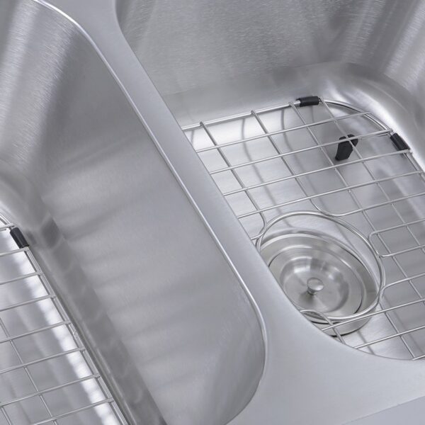 Nantucket Sinks NS10i-16 Sconset 32-1/2 Inch Double Bowl Equal Undermount Stainless Steel Kitchen Sink, 16 Gauge