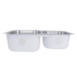 Nantucket Sinks NS3520-16 Sconset 35 Inch Double Bowl Undermount Stainless Steel Kitchen Sink