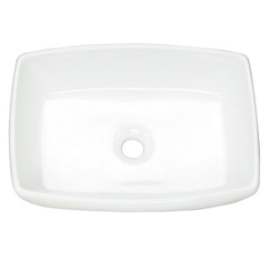 Nantucket Sinks NSV1913 White Rectangular Vessel Sink