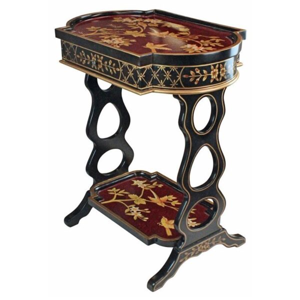 Design Toscano OA134 24 Inch Terrace of Shanghua Lacquered Side Table