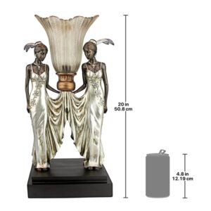 Design Toscano PD331 12 Inch Art Deco Peacock Maidens Lamp