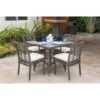 Panama Jack PJO-1601-GRY-5DS-CUSH Graphite 5-Piece Side Chair and Dining Set with Cushions