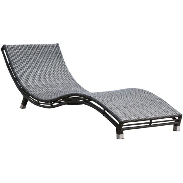 Panama Jack PJO-1601-GRY-CC Graphite 25 Inch Curve Chaise Lounge - Wintech Grey