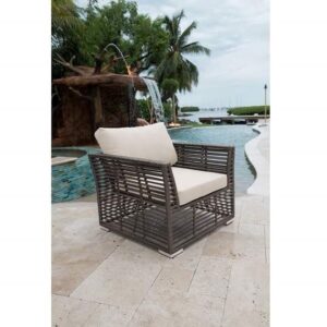 Panama Jack PJO-1601-GRY-LC Graphite 34 Inch Lounge Chair with Cushions