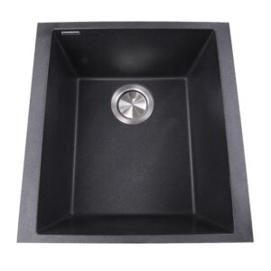 Nantucket PR1716 Plymouth 17 Inch Single Bowl Undermount Granite Composite Bar-Prep Sink